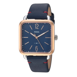 Watch strap Fossil ES4251 Leather Black 18mm